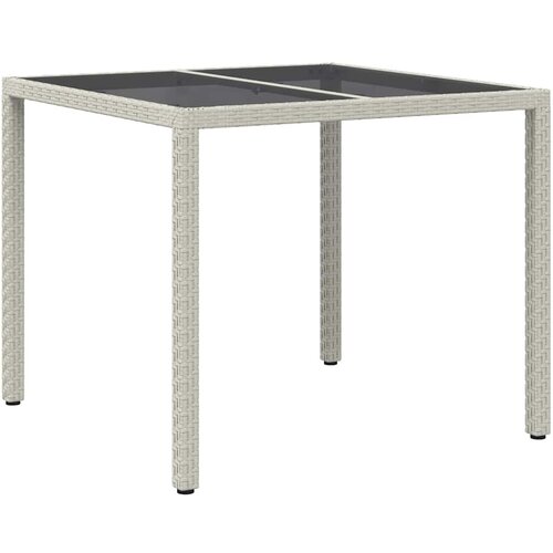  Stol za vrt Bijelo 90 x 90 x 75 cm poliratan Slike