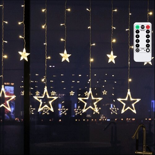 Aigostar led spolja&amp;scaron;nji božićni niz 120xLED/6W/230V/8 funkcija 3x0,6m IP44 topla bela+daljinski upravljač Slike