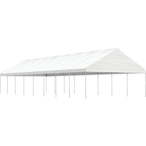 vidaXL Paviljon s streho bel 17,84x5,88x3,75 m polietilen Cene