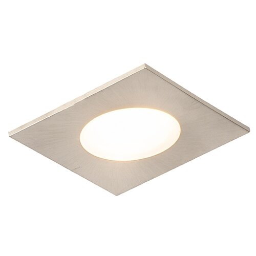 QAZQA Sodobno vgradno kvadratno jeklo z LED IP65 - preprosto Slike