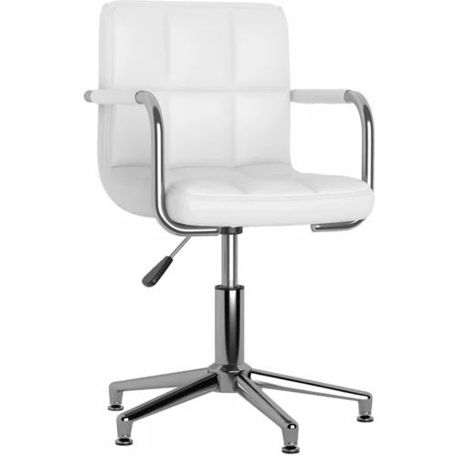  Okretna blagovaonska stolica od umjetne kože bijela