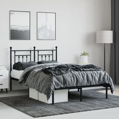  okvir za krevet s uzglavljem crni 120x190 cm Slike