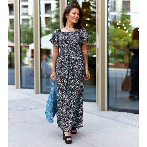 UR/CEO Black floral maxi dress Calabrese Cene