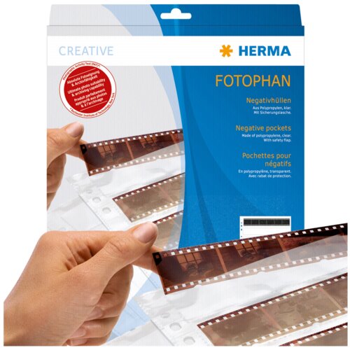 Herma Negative Sleeves MF PP clear 100 Sheets 7769 Slike