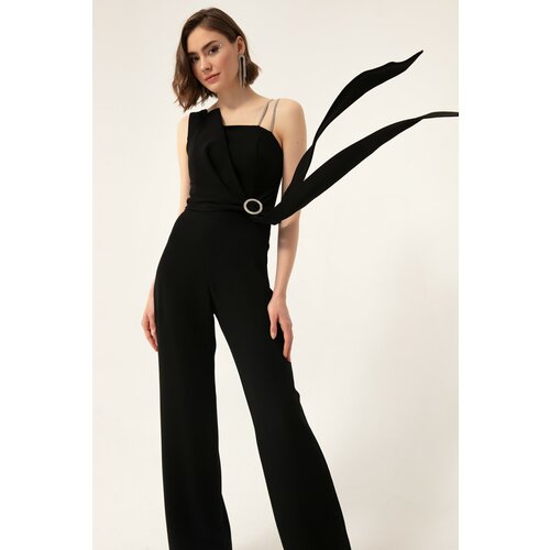 Lafaba Evening & Prom Dress - Black - Asymmetric Slike