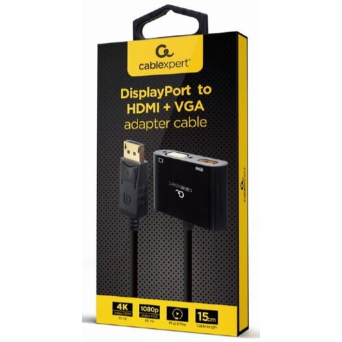 Gembird DisplayPort male to HDMI female + VGA female adapter Cene