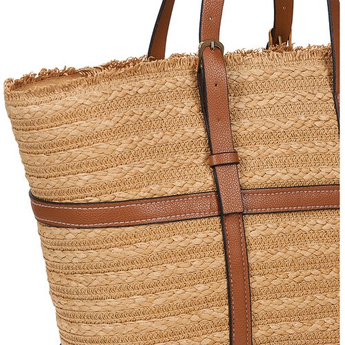 Pieces Nakupovalne torbe PCKIRSTINE SHOPPER Bež Slike