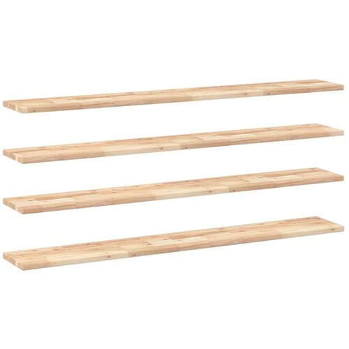 vidaXL Plutajuće police 4 kom 120x20x2 cm Neobrađeno puno drvo akacije - Prirodna 120 x 20 x 2 cm 4 1 Cene