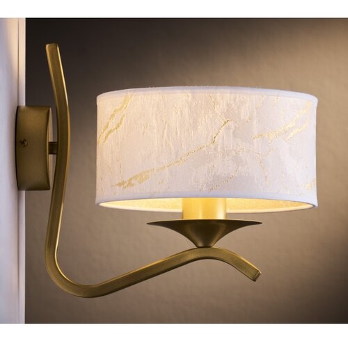 Jupiter 2111 - zidna lampa kaszmir 1xE27/15W/230V bela/zlatna/dekor mermera Slike