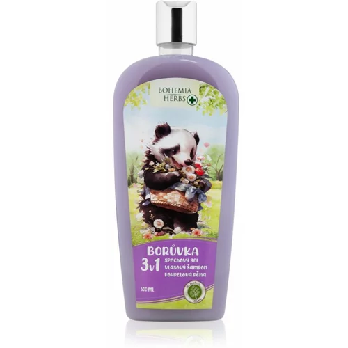 Bohemia Gifts & Cosmetics Bohemia Herbs Blueberry kupka s mjehurićima i gel za kupanje za djecu 500 ml