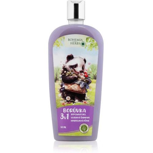 Bohemia Gifts & Cosmetics Bohemia Herbs Blueberry kupka s mjehurićima i gel za kupanje za djecu 500 ml