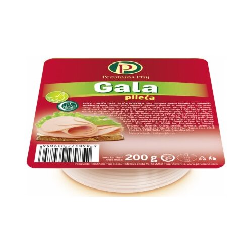 Perutnina Ptuj gala pileća kobasica slajs 200g Slike