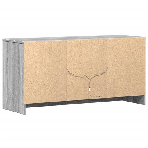  TV ormarić s LED svjetlima boja hrasta 100x34x50 cm drveni Siva Slike
