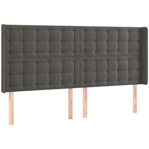  Box spring s madracem LED tamnosivi 200x200 cm bar&amp;scaron;un Slike
