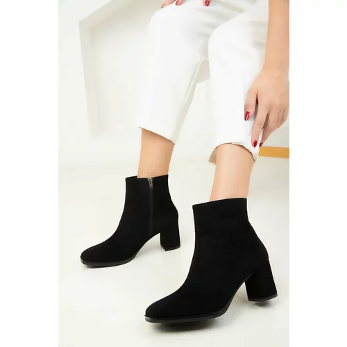 Soho Black Suede Women's Boots & Booties 18549