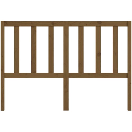  Uzglavlje za krevet boja meda 126 x 4 x 100 cm masivna borovina Slike
