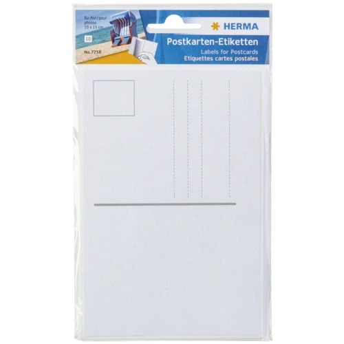 Herma postcard labels white 95x145 10 labels 7758