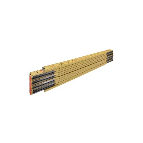 STABILA Ravnalo Type 607, 2 m, žuto, metričko mjerilo, visokokvalitetno ravnalo od PEFC certificiranog drva, obuhvatne spojne ploče Holz-Gliederma&amp;szlig;stab Type 600 1104 mjerna skala 2 m buko... Slike