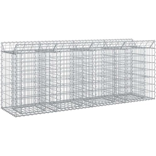  Gabionski uzdignuti krevet 2 pcs Srebrno 200 x 50 x 80 cm Cijene