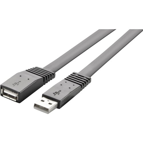 Renkforce USB kabel USB 2.0 USB-A vtič\, USB-A vtičnica 2.00 m črna visoko fleksibilno RF-4096134, (20415690) Cene