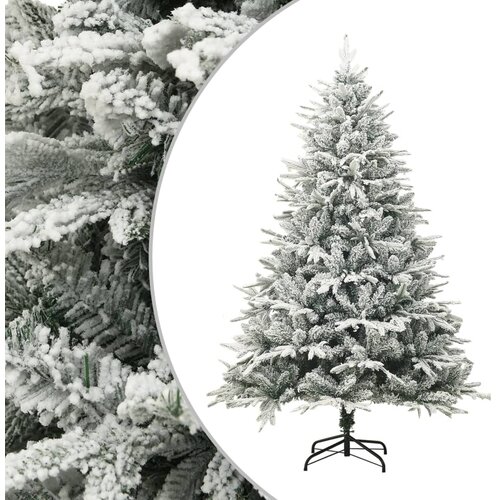 Umjetno božićno drvce sa snijegom zeleno 240 cm PVC i PE Slike