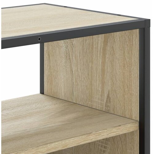 TV ormarić boja hrasta 100x31x39,5 cm konstruirano drvo i metal Smeđa Slike