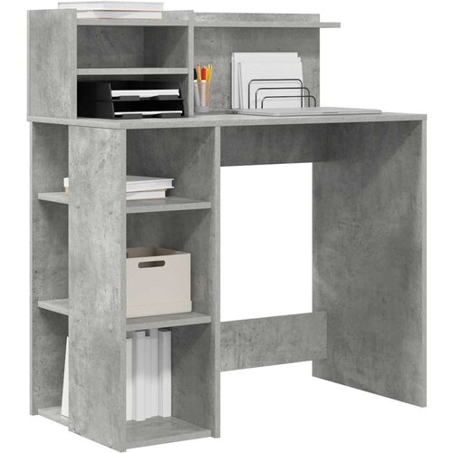 Stol Betonski sivi 90 x 48 x 101,5 cm Konstruirano drvo Slike