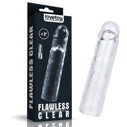 Lovetoy 2021 Flawless Clear Penis Sleeve Add 2&amp;quot; Clear Slike