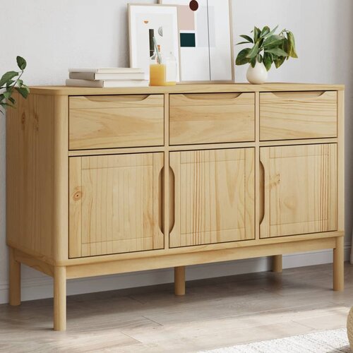 vidaXL Komoda FLORO vo&scaron;tano smeđa 114 x 43 x 74 cm od masivne borovine Cijene