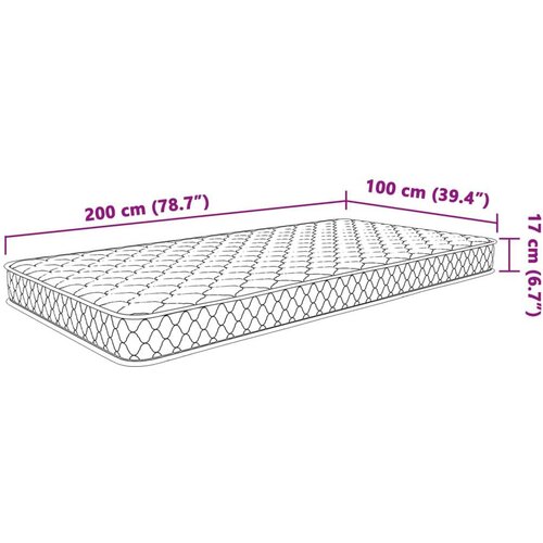 vidaXL Vzmetnica s spominsko peno bela 100x200x17 cm Cene