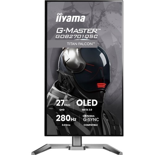 Iiyama G-Master GOB2701QSC-B1 26,5&amp;quot; OLED monitor z WQHD ločljivostjo, 0,03ms in odzivnim časom (GtG), 280Hz RGB Tandem Slike
