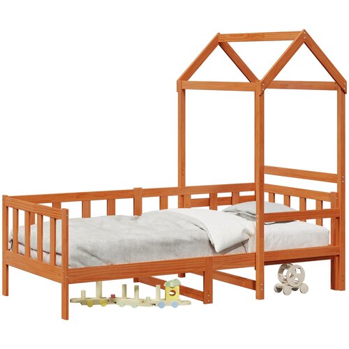  Set Dnevnog Kreveta 2 kom. Vosak smeđa Čvrsto borovo drvo 90 x 200 cm Slike
