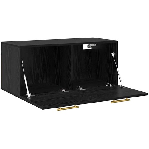  Ormar za Zid Crni hrast 80 x 36.5 x 35 cm Konstruirano drvo Slike