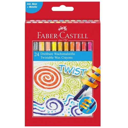 Faber-Castell Faber Castell Twist voštane bojice na povlačenje | twist 24 kom Cene