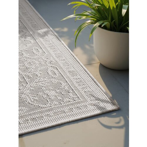 NORTHRUGS Sivo-slonoko&amp;scaron;čena notranja in zunanja preproga 120x170 cm Duet Kona &amp;ndash; Slike