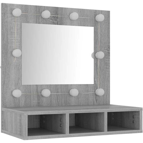  s ogledalom LED boja hrasta sonome 60x31,5x62 cm Slike
