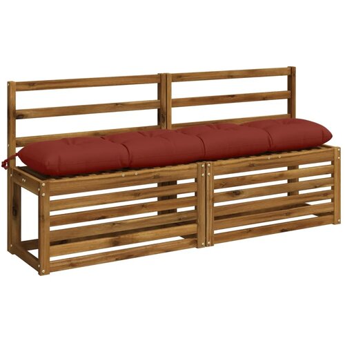  Jastučići za klupe VIANEN 2 kom. 100% poliester Crvena - Crvena 160 x 30 x 12 cm Slike