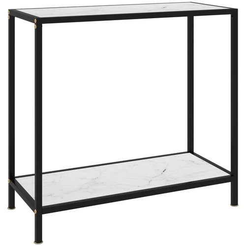  Konzolni stol bijeli 80 x 35 x 75 cm od kaljenog stakla Cene