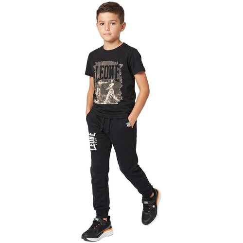 Leone 1947 Majice &amp;amp; Polo majice Boy Short Sleeves Gold 1947 Črna Slike