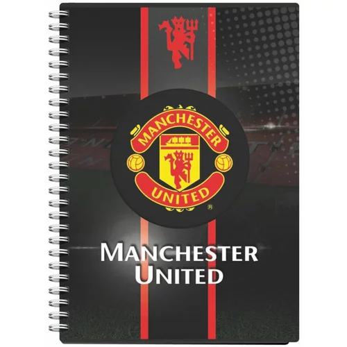  beležnica Manchester United PVC s špiralo, A6, 80 listov, črte