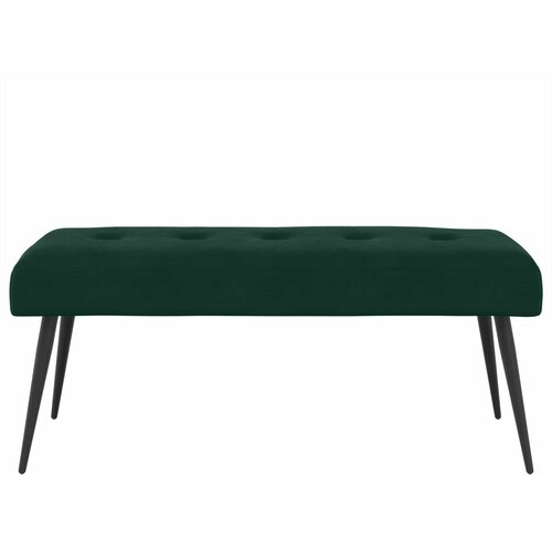  Klupa s gumbastim tkanjem Tamnozelena 110 x 40 x 46 cm Bar&amp;scaron;un Slike