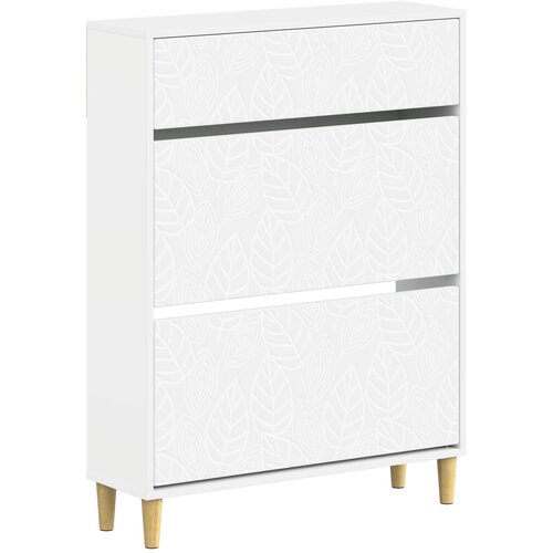  Ormar za cipele DELFT 78 x 24 x 103 cm Konstruirano drvo Bijela Cene