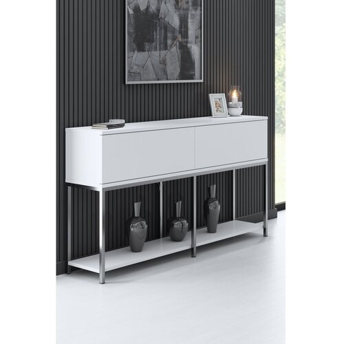 Woody Fashion komoda lord white silver Slike