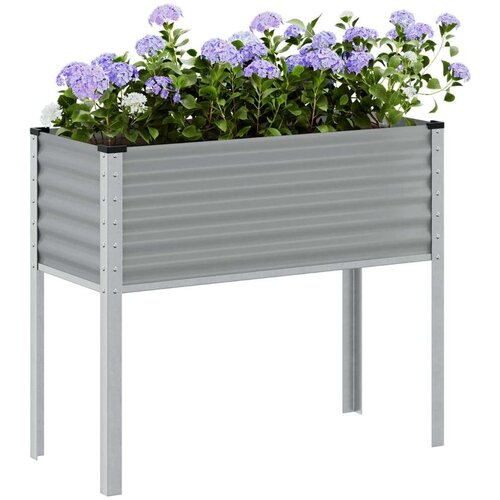  Vrtna sadilica siva 100x41x90 cm čelična Cijene