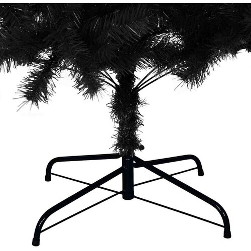 VidaXL Božićno drvce s 300 LED svjetlima s stalakom Crna 180 cm PVC Slike