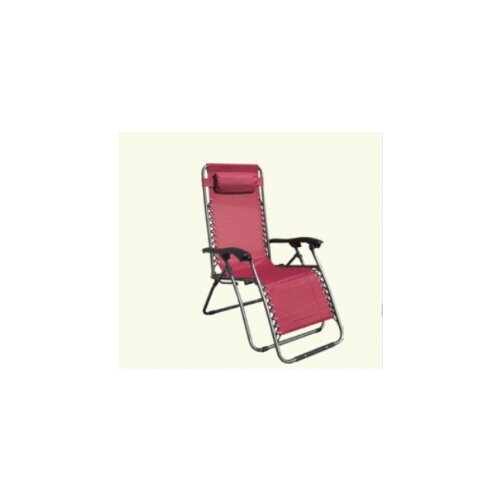 Messina baštenska stolica podesiva sa jastukom metalna crvena 055680 Cene