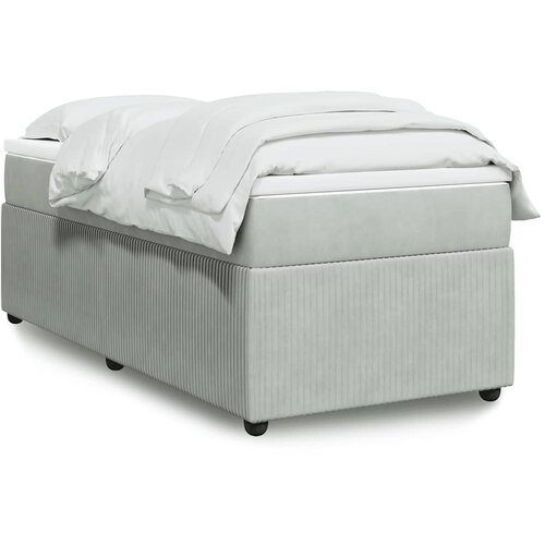 Box spring krevet s madracem svjetlosivi 80 x 200 cm bar&scaron;unasti Cijene