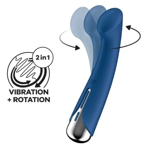 Satisfyer Vibrators Spinning G-Spot 1 - vibrator za G-točku s rotirajućom glavom (plavi)
