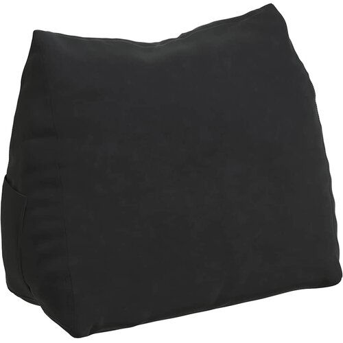 vidaXL Poglavni vzglavnik Črna 60 x 20 x 50 cm Žametna tkanina Cene