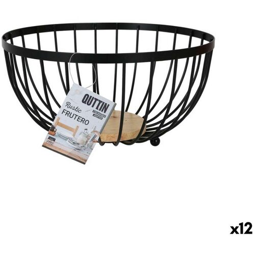 Posuda za Voće Confortime Rustic Crna 25 x 25 x 13 cm 390 cm (12 kom.) Cijene